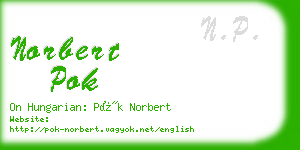 norbert pok business card